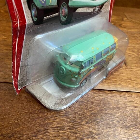 DISNEY PIXAR Cars Fillmore Metal Die Cast VW Bus Van RARE Error - Picture 3 of 3